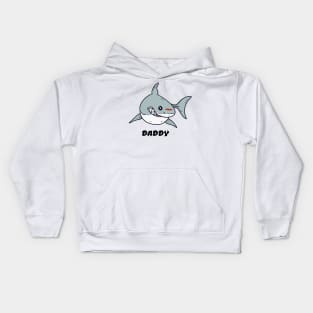 Daddy shark lovers shirt Kids Hoodie